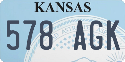 KS license plate 578AGK