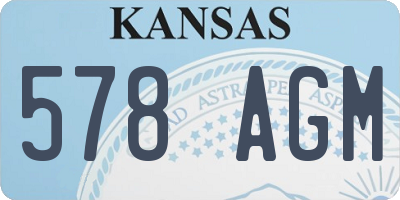 KS license plate 578AGM