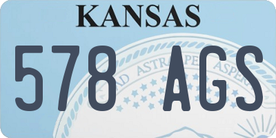 KS license plate 578AGS