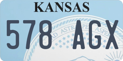 KS license plate 578AGX