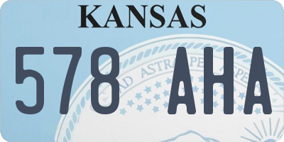 KS license plate 578AHA