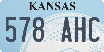 KS license plate 578AHC