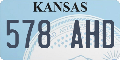 KS license plate 578AHD