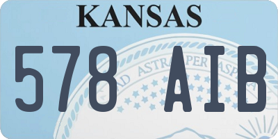 KS license plate 578AIB