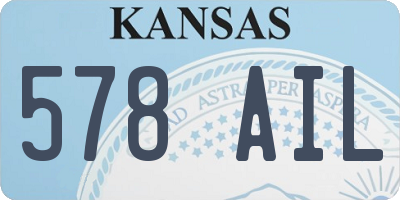 KS license plate 578AIL