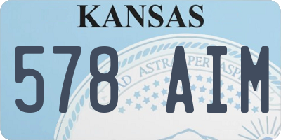 KS license plate 578AIM