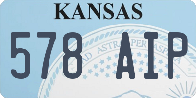 KS license plate 578AIP