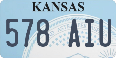 KS license plate 578AIU