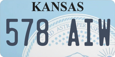 KS license plate 578AIW