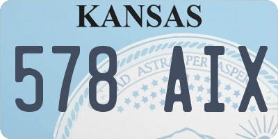 KS license plate 578AIX