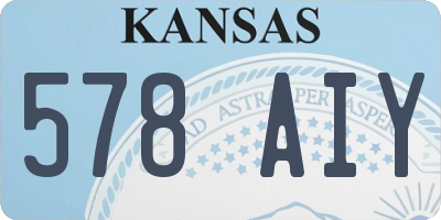 KS license plate 578AIY