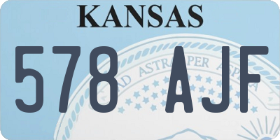 KS license plate 578AJF