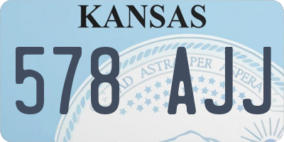 KS license plate 578AJJ