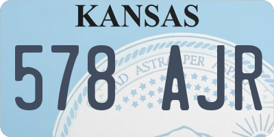 KS license plate 578AJR