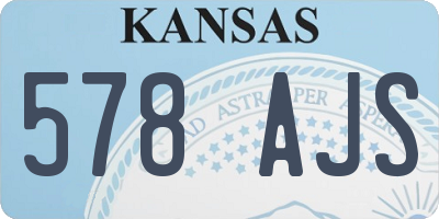 KS license plate 578AJS