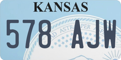 KS license plate 578AJW