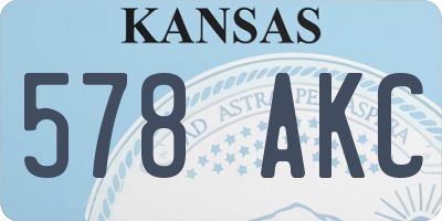 KS license plate 578AKC