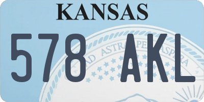 KS license plate 578AKL