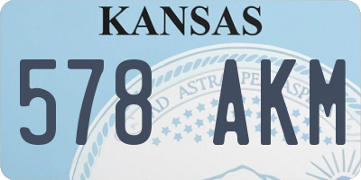 KS license plate 578AKM