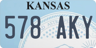 KS license plate 578AKY
