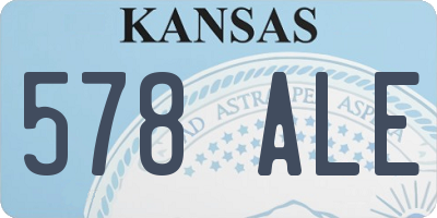 KS license plate 578ALE