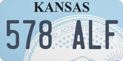 KS license plate 578ALF