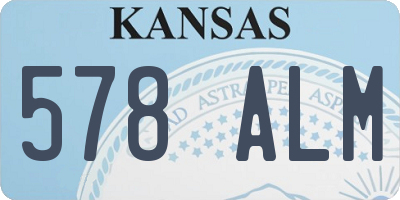 KS license plate 578ALM