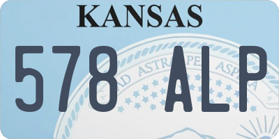 KS license plate 578ALP