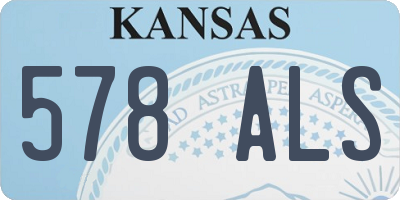KS license plate 578ALS