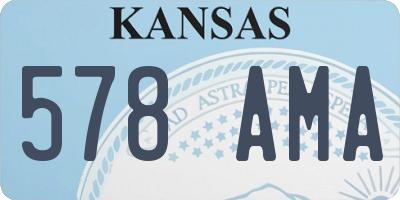KS license plate 578AMA