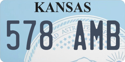 KS license plate 578AMB