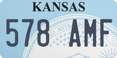 KS license plate 578AMF