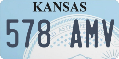 KS license plate 578AMV