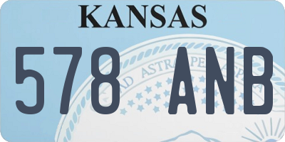 KS license plate 578ANB