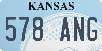 KS license plate 578ANG