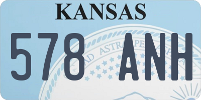 KS license plate 578ANH
