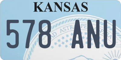 KS license plate 578ANU