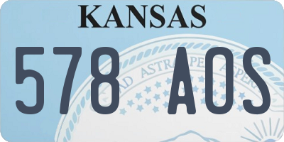 KS license plate 578AOS