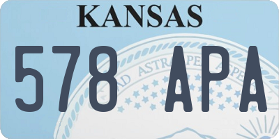 KS license plate 578APA