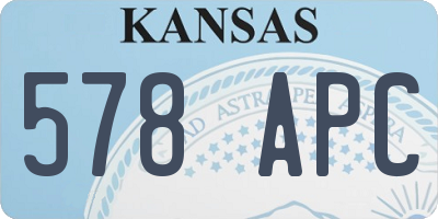 KS license plate 578APC