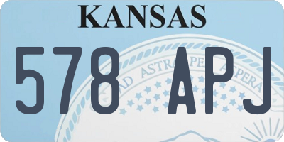 KS license plate 578APJ