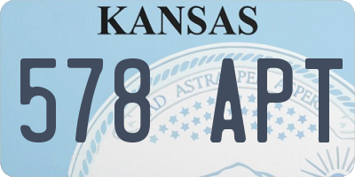 KS license plate 578APT
