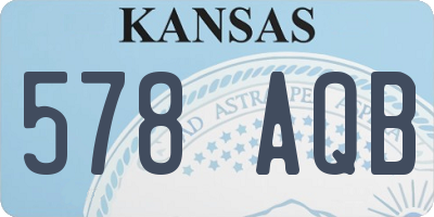 KS license plate 578AQB