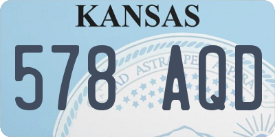 KS license plate 578AQD