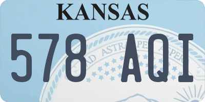 KS license plate 578AQI