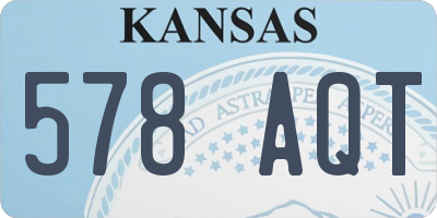 KS license plate 578AQT