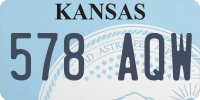 KS license plate 578AQW