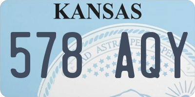 KS license plate 578AQY