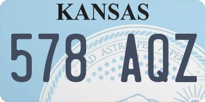 KS license plate 578AQZ