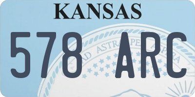 KS license plate 578ARC
